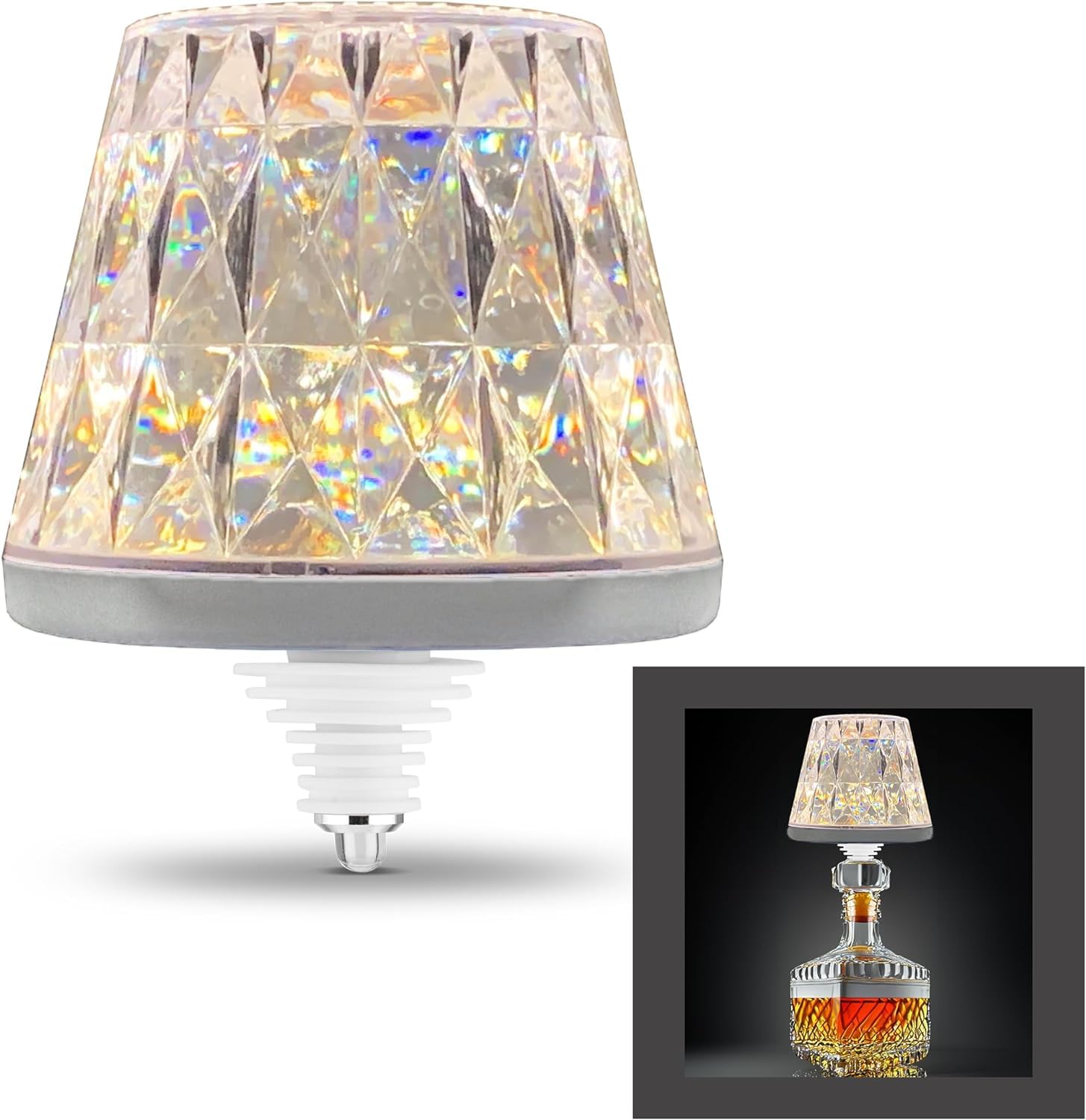 Lampe Bouteille LED REV Lamprusco Cristal - Tactile et Dimmable pour Intérieur et Extérieur