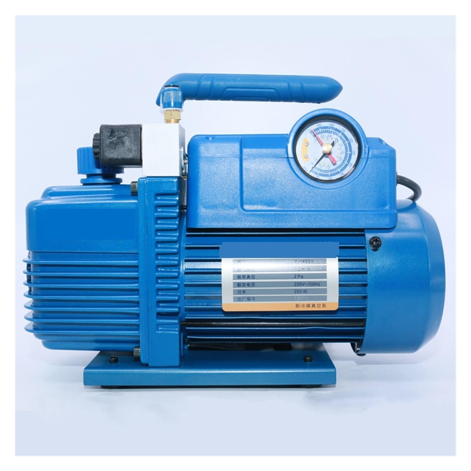 Vakuumpumpe 2L Vakuumpumpe V-i140SV Neues Kältemittel R410A Klimaanlage Reparaturfasermodell 2Pa 250W 7,2m3/H mit Magnetventil