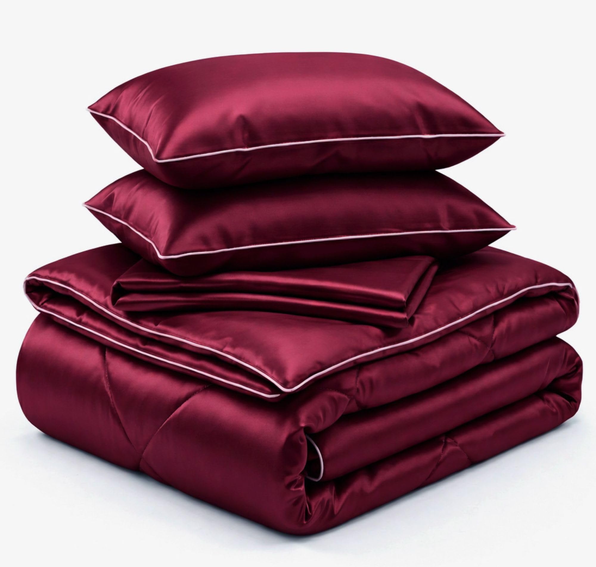 King Satin Silk Comforter Set - Luxurious Bedding -8