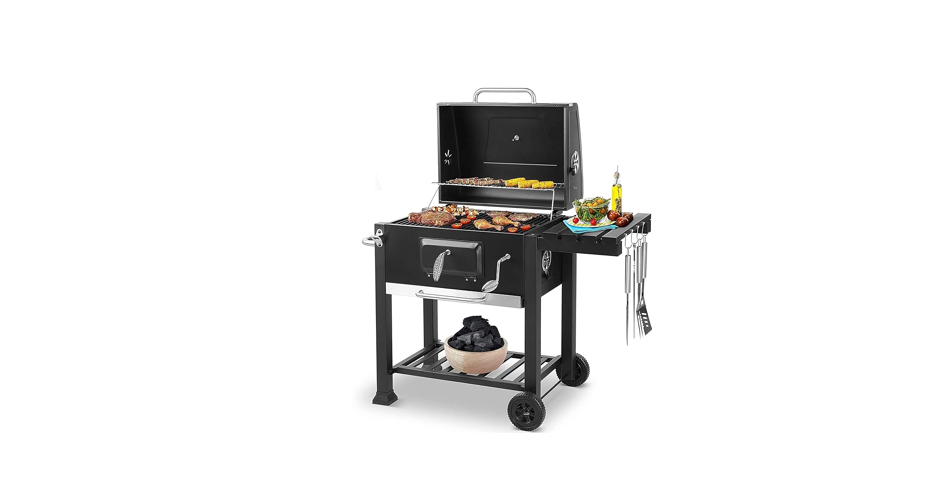 Amazon | 炭火焼き バーベキューコンロ大型 焚き火台 BBQグリル