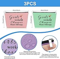 Vista 2 de Mikela Bolsa de cosméticos de regalo de fin de semana para, Verde+rosa+púrpura, S, Lindo, divertido, femenino