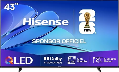 Hisense QLED 43 43E7Q 4K Ultra HD Smart TV VIDAA WiFi Dolby Vision HDMI 2.1 - 4