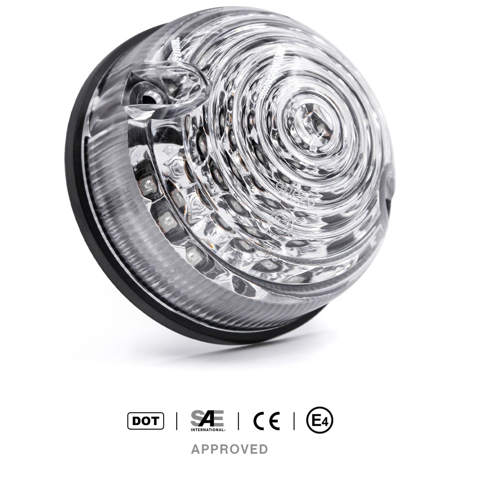 Defender LED Rücklicht - 2 Stück 73mm Klarglas Rot Hinten Led Rücklicht Bremsleuchten für Land Rover 90 110 1983-1990 Defender 1990-2016