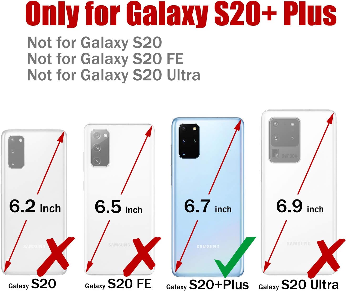 Samsung Galaxy S20+ Plus Case,Samsung Galaxy S20+ Plus Wallet Case,Magnetic Stand Flip Protective Cover Leather Case with ID & Credit Card Slots Holder Case for Samsung Galaxy S20+ Plus (Black)