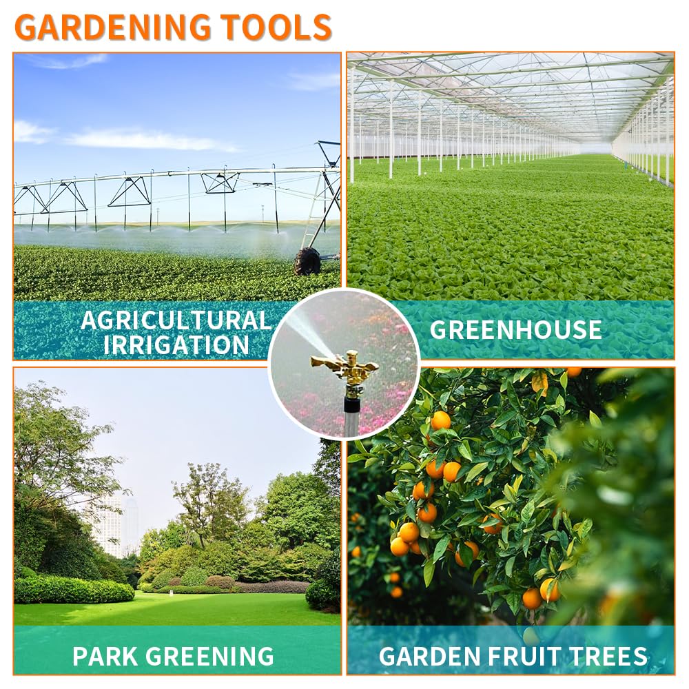 BAUSATZ Irrigatore a treppiede, Irrigatori da giardino per prati, Irrigatore da giardino, Irrigatore per prato, Irrigatore per erba, Irrigatore d'acqua per giardino, Irrigatore oscillante, Irrigatore