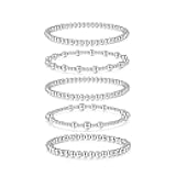 Badu Silver Beaded Bracelets for Women no tarnish Silver plated Stackable Bead Ball Bracelet Stretchable Elastic Hypoallergenic Trendy