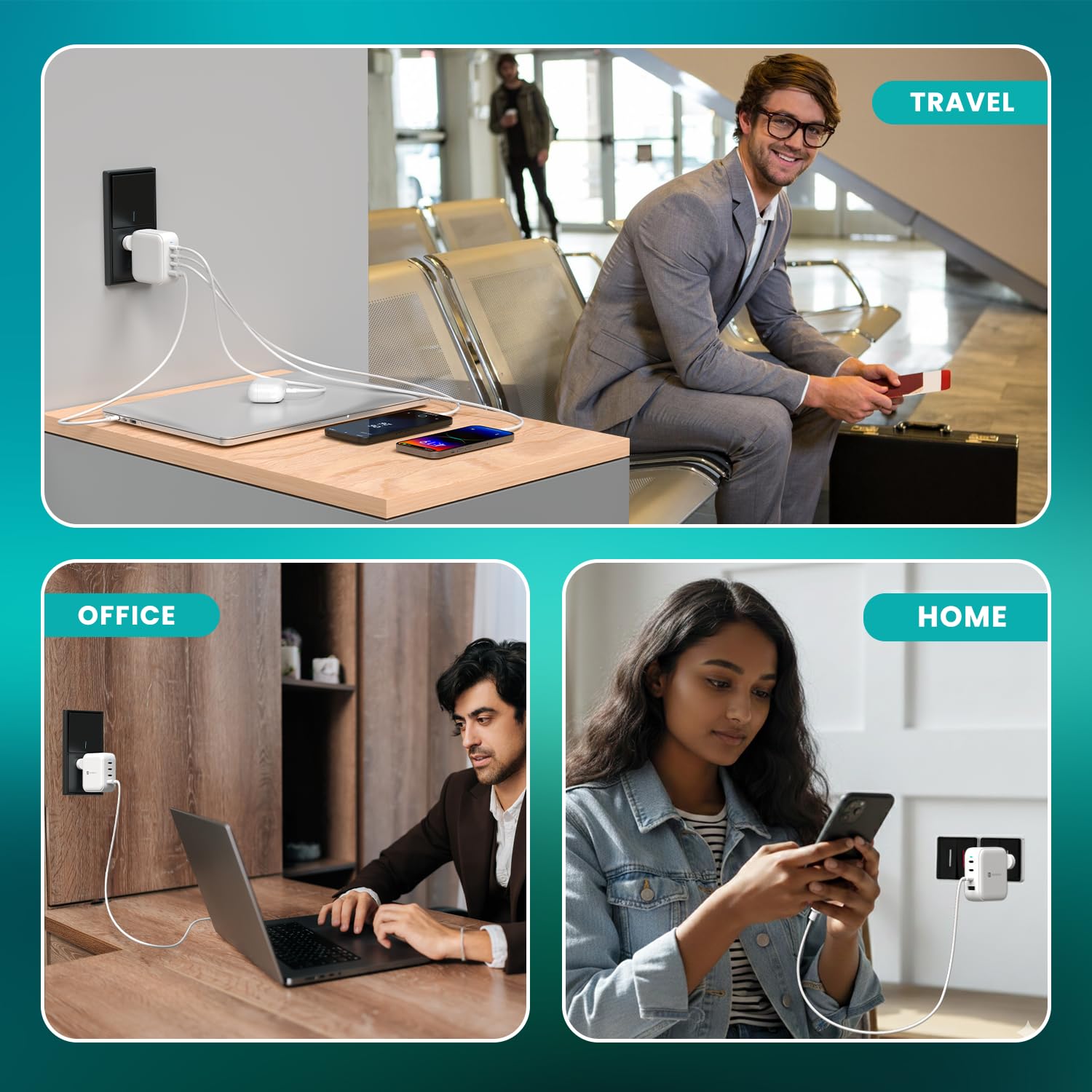 100W Fast Charging Adapter - Power 4 Devices! -2 100W Fast Charging Adapter - Power 4 Devices! -2