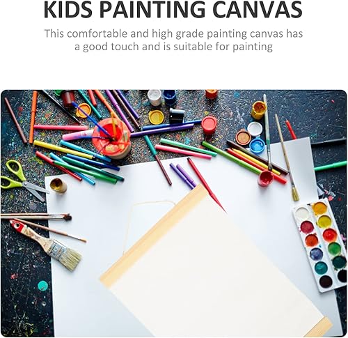 Miniatura 4 de 3 piezas de lienzo de algodón, para proyectos de acrílico, aceite y arte, vertido acrílico y oficina húmeda, rollos en blanco con lazo para colgar