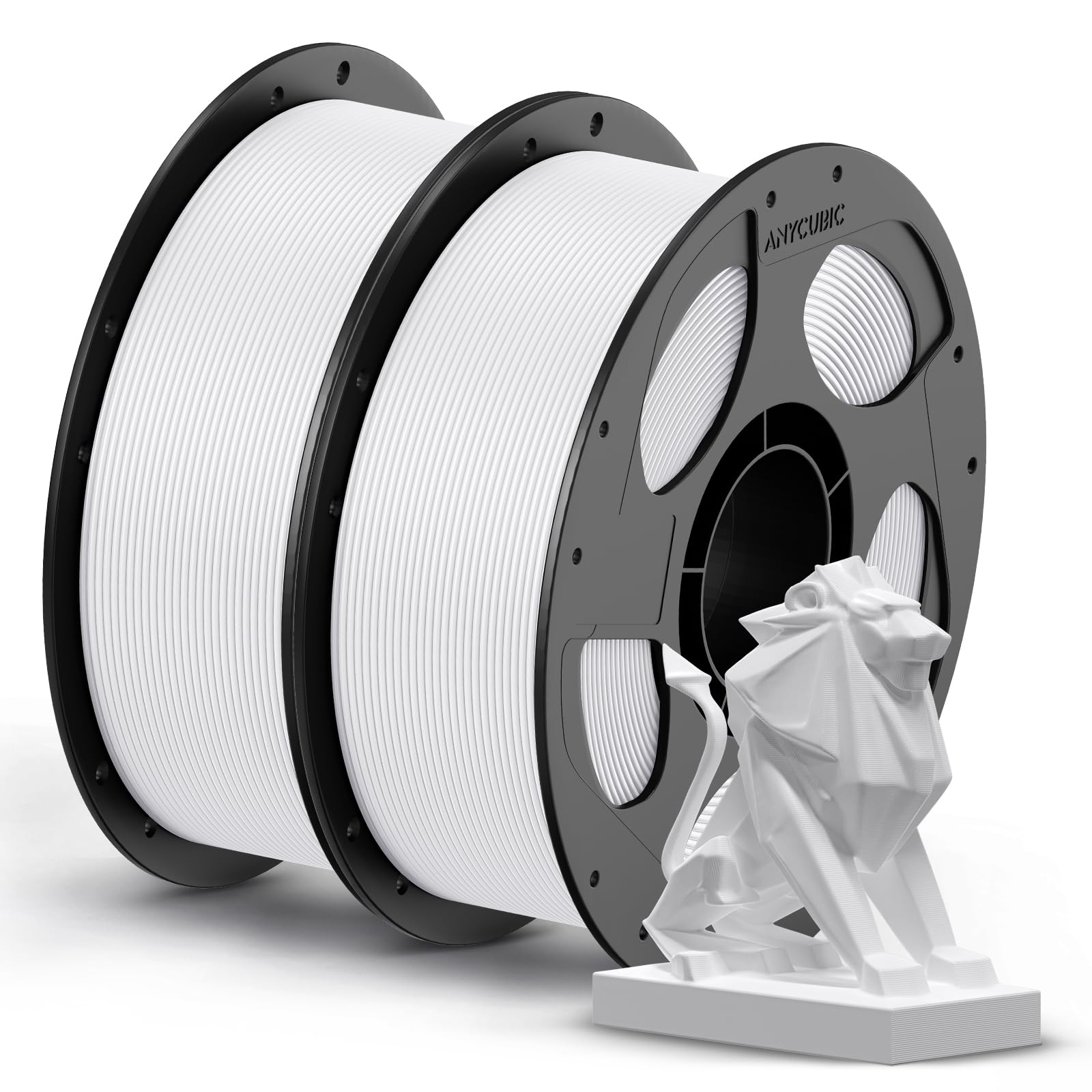 ANYCUBIC PETG Filament 1.75mm Bundle, 2KG, Reusable Spool, White