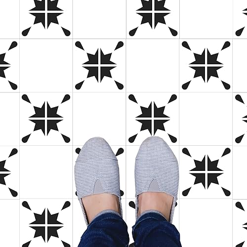 Vista 18 de Paquete de 4 plantillas de azulejos (4 x 4 pulgadas), patrón mexicano, plantillas reutilizables para pintar suelos/paredes/muebles, se adapta a