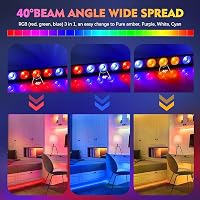 UKing RGB LED Falmosó Fénysáv 24x3W - Távirányítós DMX Diszkó Fényeffekt Szett, Zenére Villogó Színes Parti Világítás DJ Rendezvényekhez - 2 2