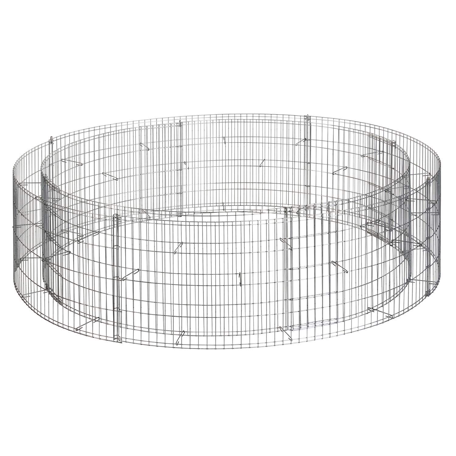 bellissa bassin surélevé en gabion - 95577 - bassin de jardin, bâche de bassin et film de séparation inclus - diamètre 146/126 cm, hauteur 40 cm