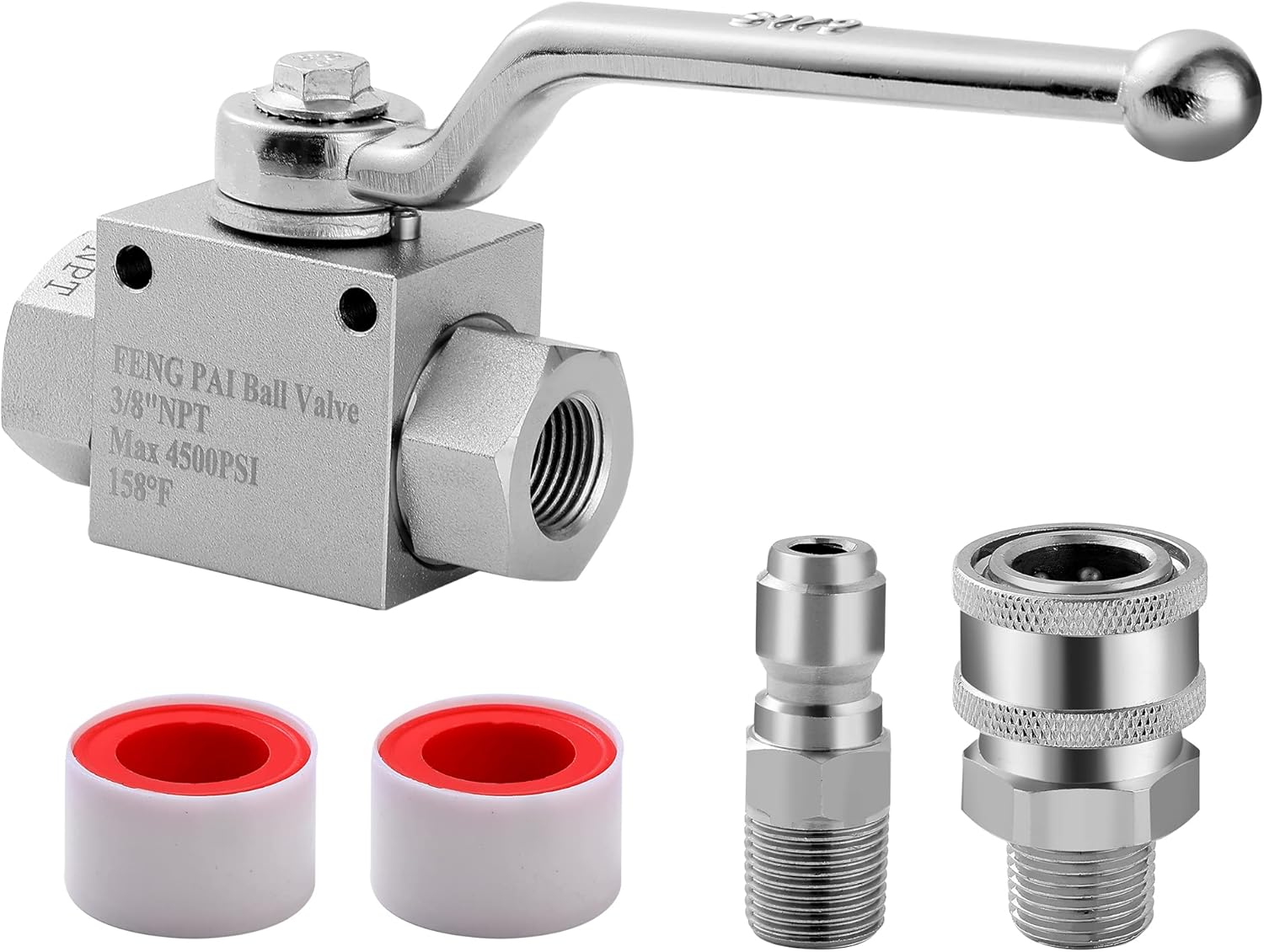 Ball Valve Pressure Washer Stainless Steel Ball Valve, 3/