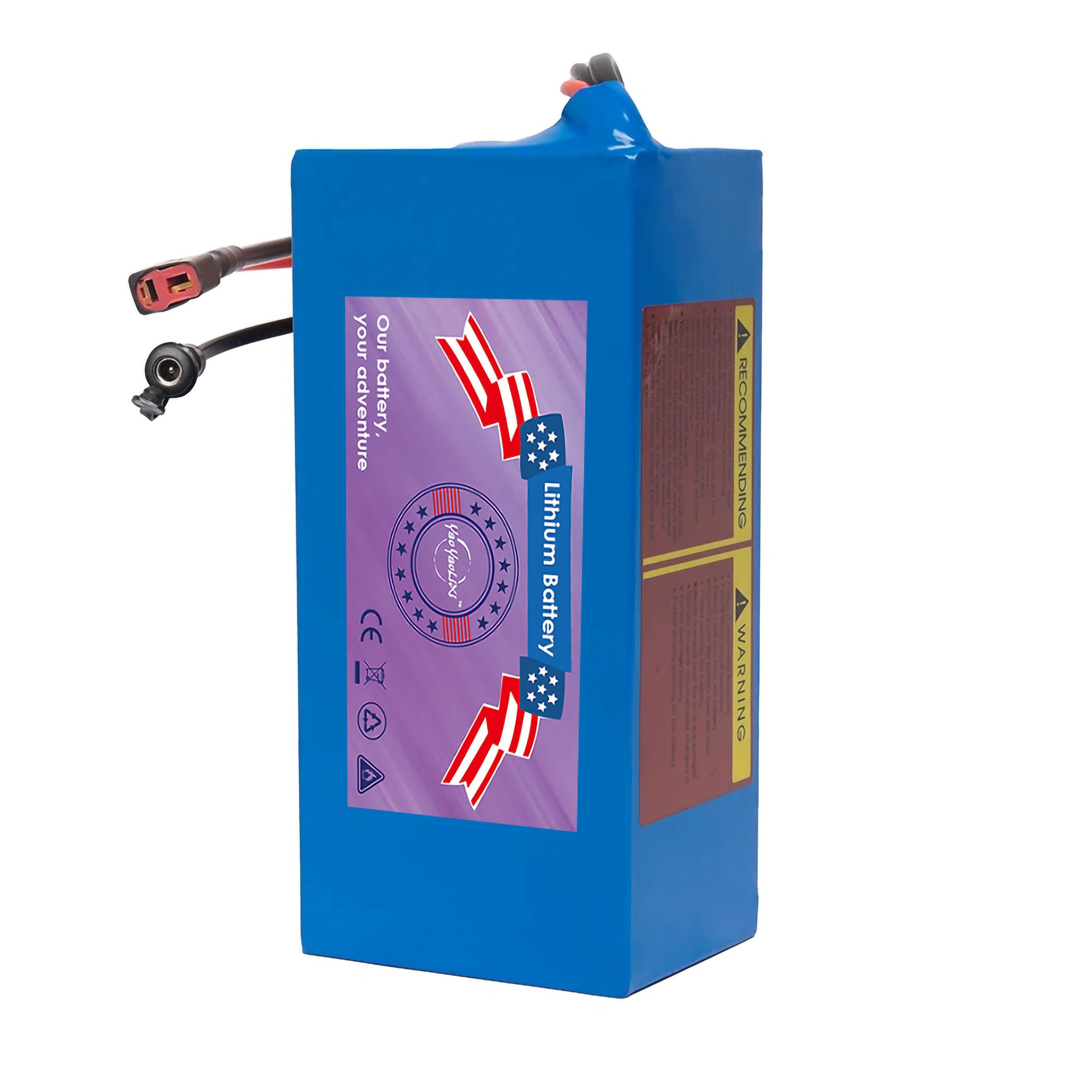 36V Lithium Battery Pack 10Ah with 30A BMS | 200-1200W Ebike/Scooter Battery | T-Plug Design & 3000+ Cycles | for Electric Bicycle, Mobility Scooters, Golf Carts(36V10Ah Without Charger)