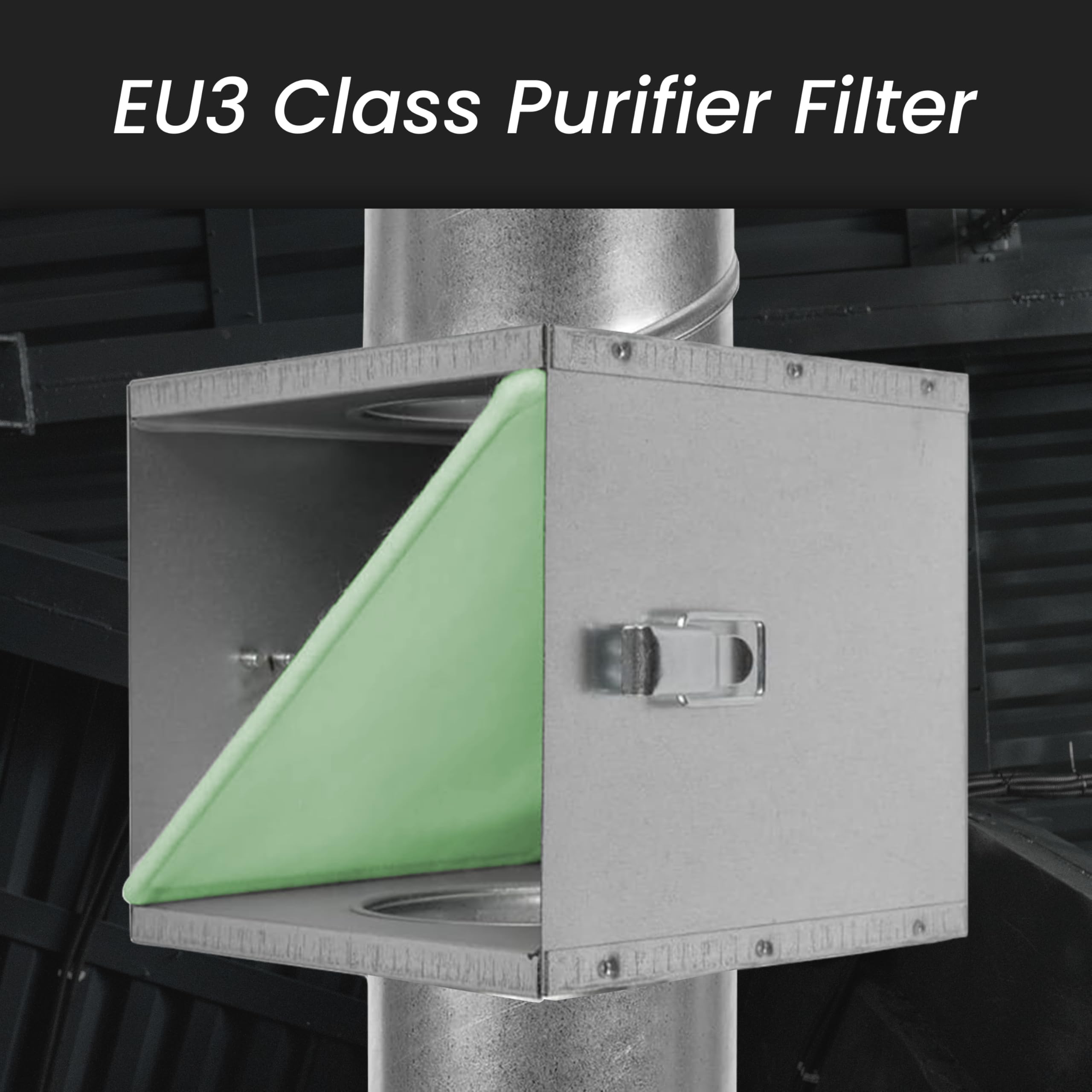Caja de filtro de conducto de 4 pulgadas – Filtros de acero galvanizado en línea – Conexiones de conducto redondas con juntas de goma – Trampa de pelusa fácil de reparar
