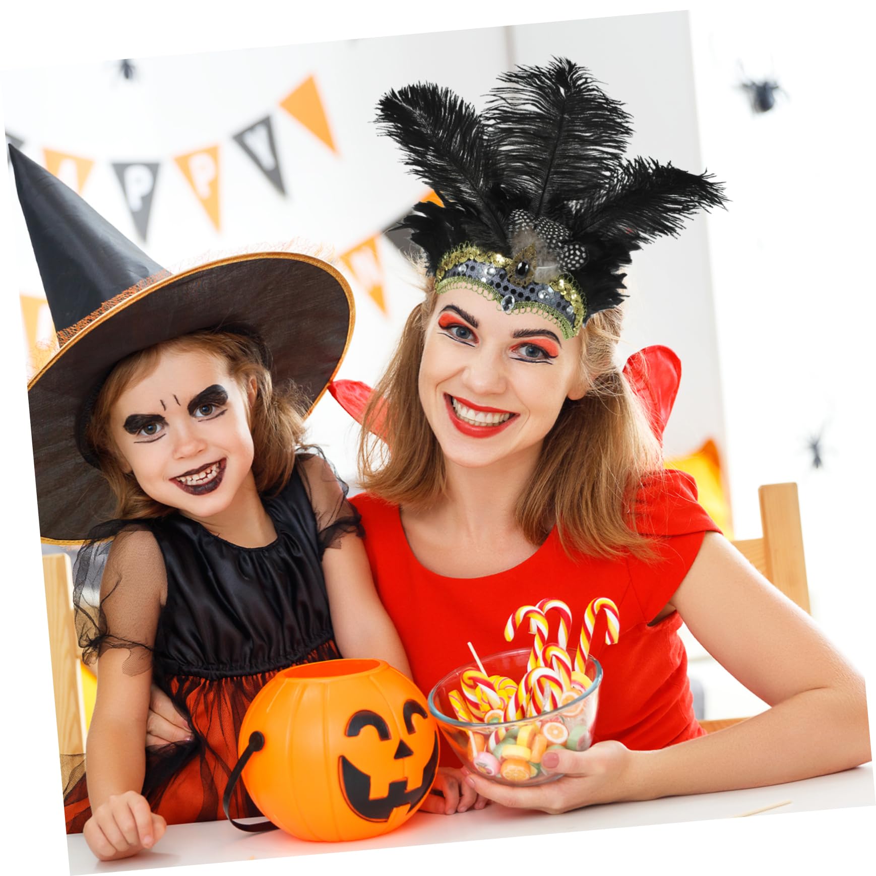 PLAFOPE Tocado Para La Cabeza Diadema Con Para Mujer Accesorios Para El Cabello Para Carnaval Halloween Bodas Cumpleaños