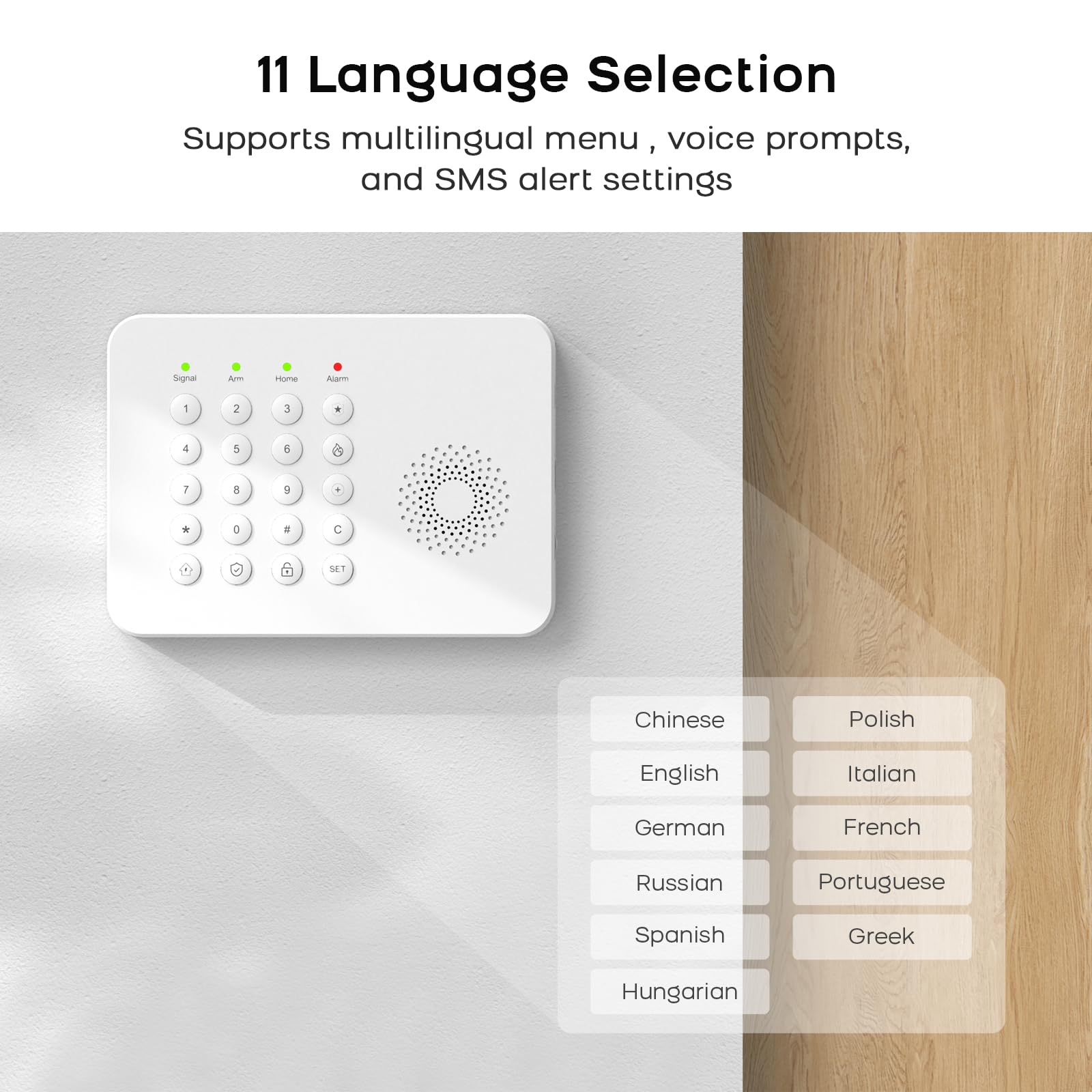 PGST Sistema de alarma para casa,kit inalámbrico, WiFi, 4G GSM, Admite Alarma de conexión SMS/App Push, 100 zonas, aplicación Smart Life (Tuya),compatible con Google Home y Alexa