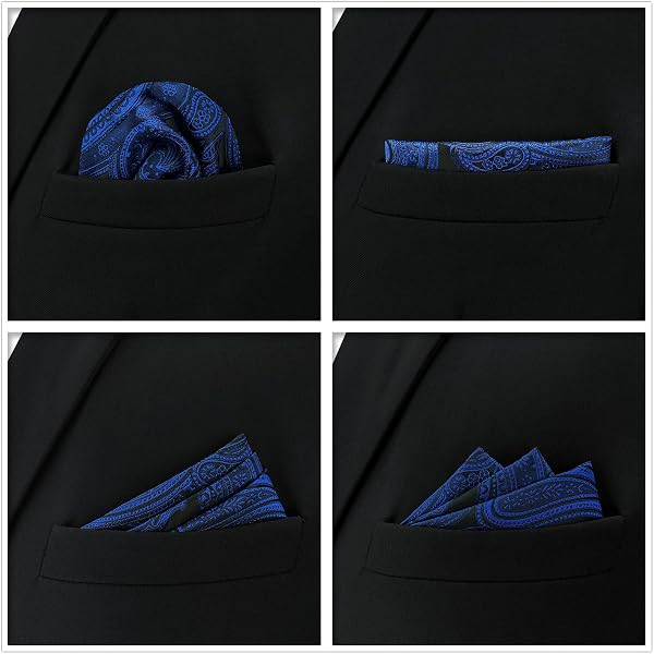 S&W SHLAX&WING 5 Pieces Pañuelo De Bolsillo Para Hombre Handkerchiefs Set para chaqueta de traje - 5