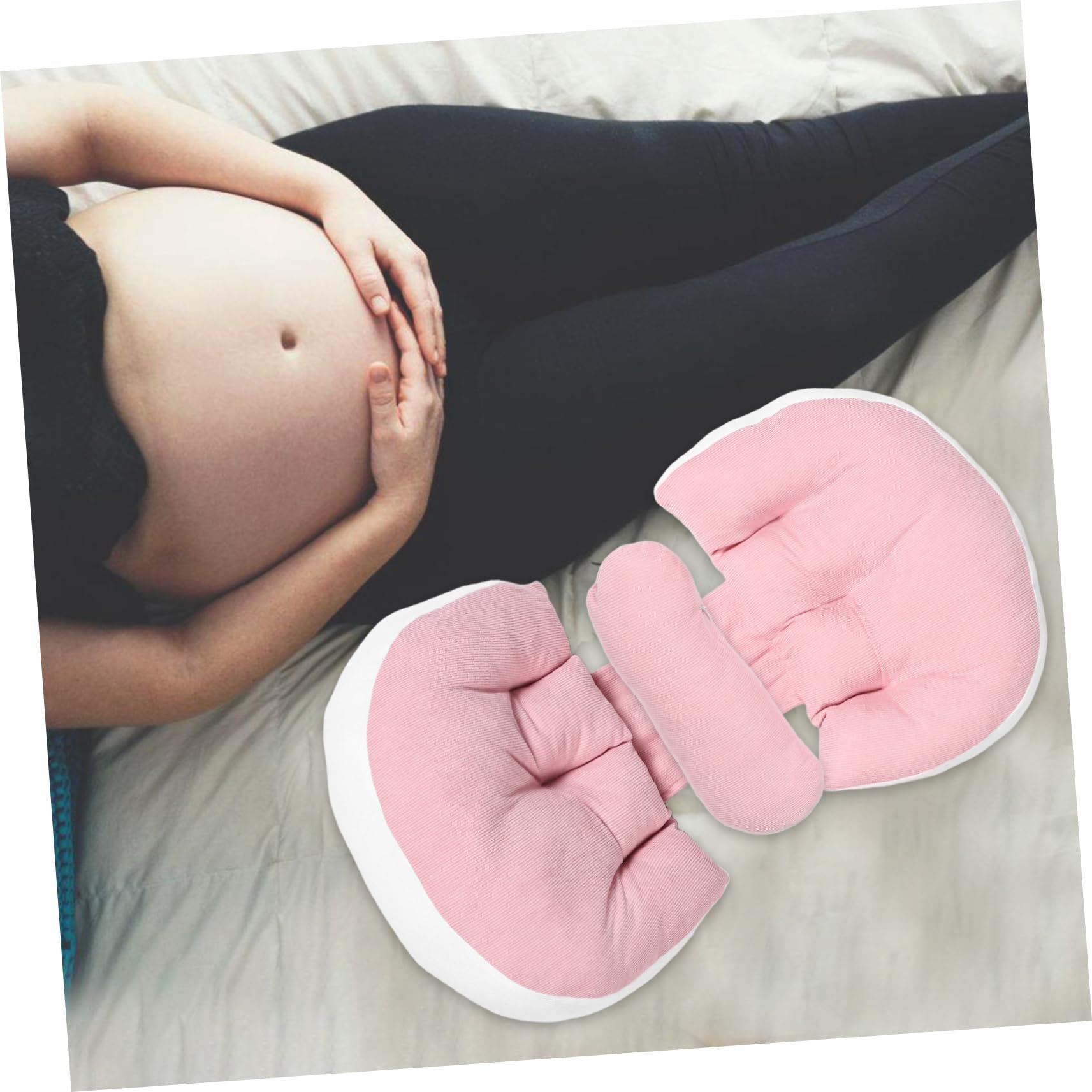 Kisangel Cuscino Da Donna Incinta Cuscino Maternità Forma Di u Supporto Per Pancia e Schiena Per Dormire Di Lato e Allattare