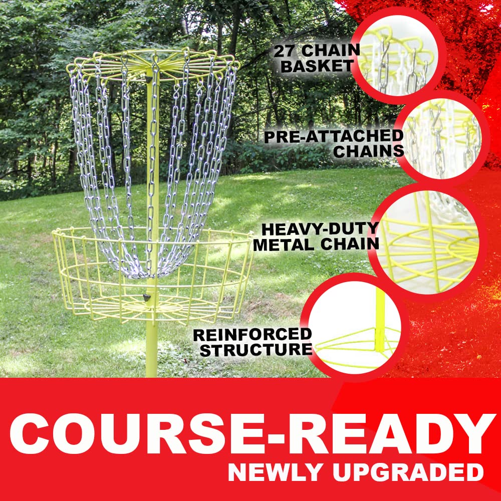 Disc Store Disc Golf Basket Chain - Plastic, Yellow, 28 inches, Black