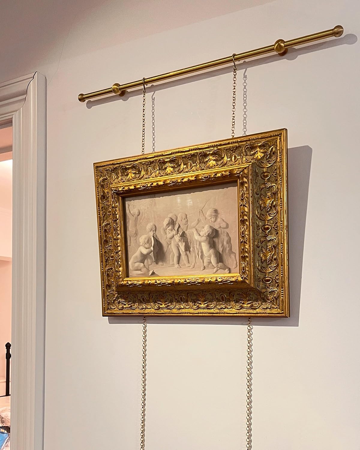 Cimaise pour Tableau Kit de Suspension pour Cimaise en Laiton