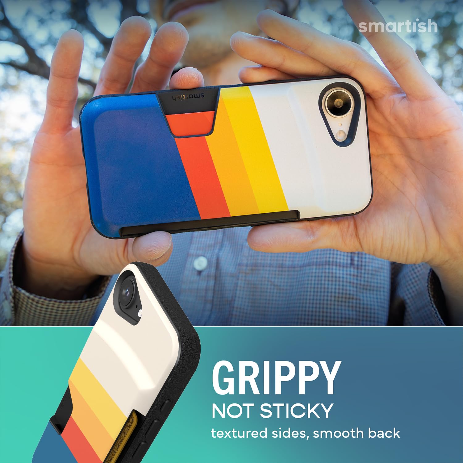 Smartish®, Wallet Slayer Vol. 1, Funda Tipo Cartera para iPhone 16e, Tarjetero Fino y Protector para Tarjetas de crédito, Funda Oculta giratoria Probada para Tarjetas Compatible con iPhone Pro de
