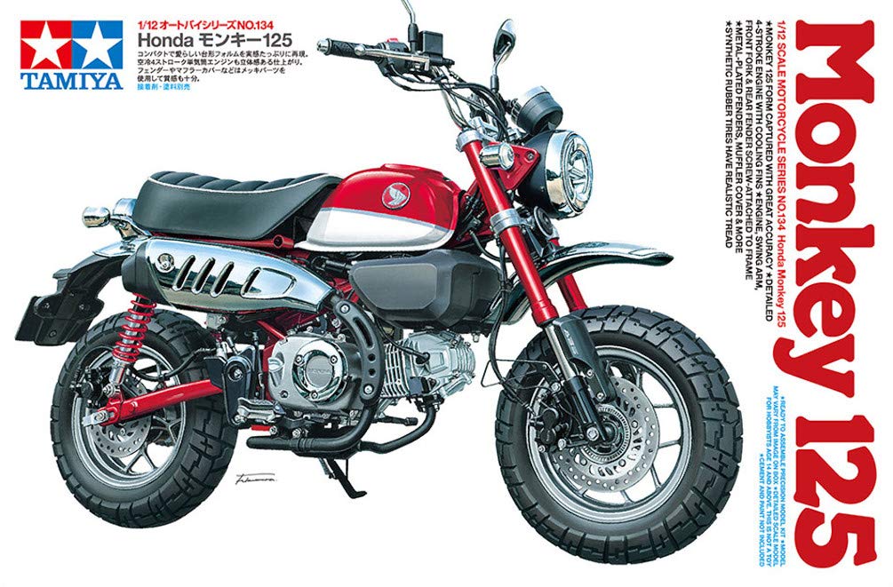 Tamiya 14134 Honda veicolo 14134-1:12 Scimmia 125, modellismo, kit di costruzione in plastica, non verniciato