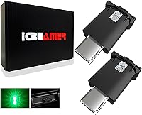 Vista 51 de ICBEAMER Luz nocturna en miniatura con interfaz USB, paquete de 1 unidad (verde) LED universal enchufable para interior del automóvil y atmósfera