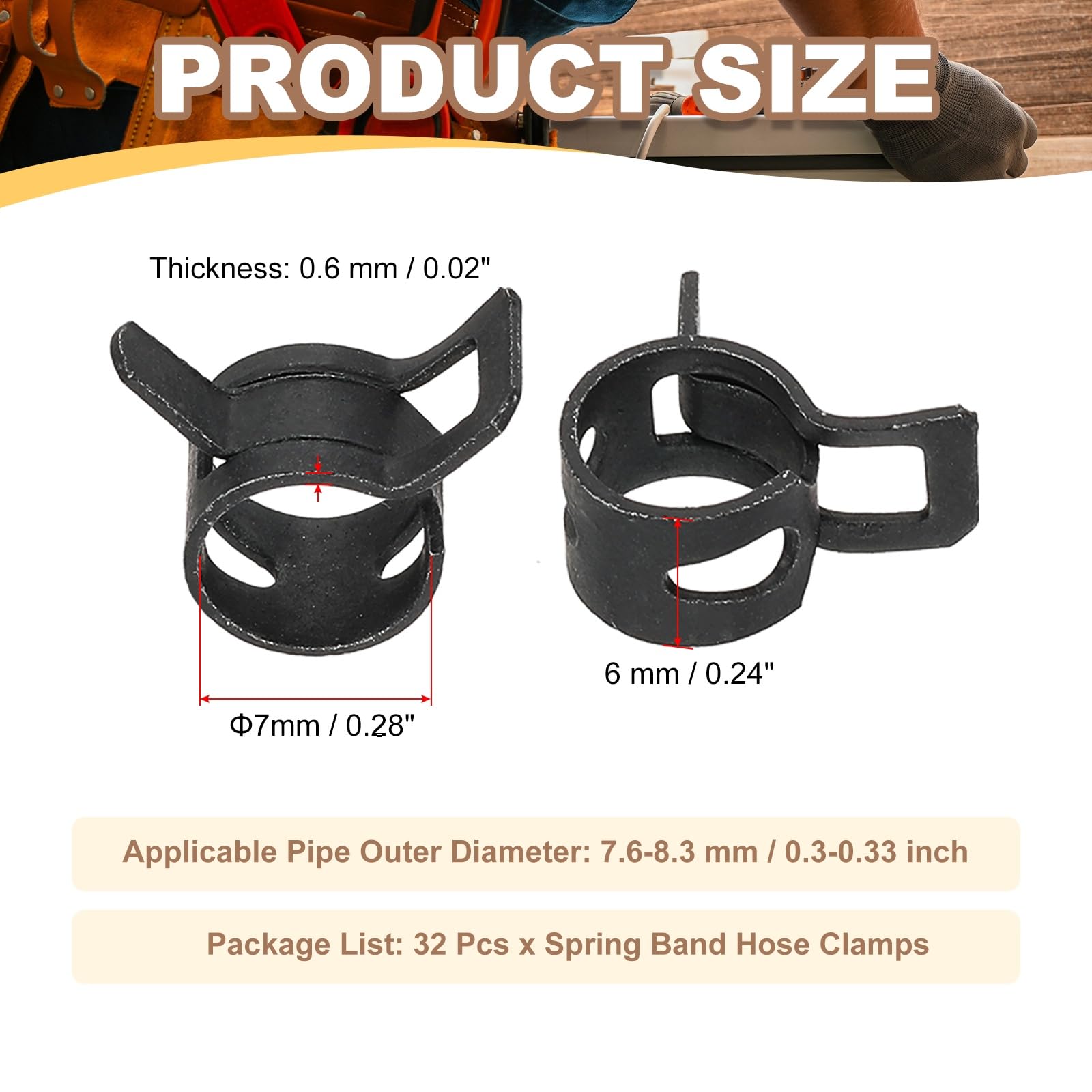 PATIKIL Spring Band Hose Clamps - Image 2