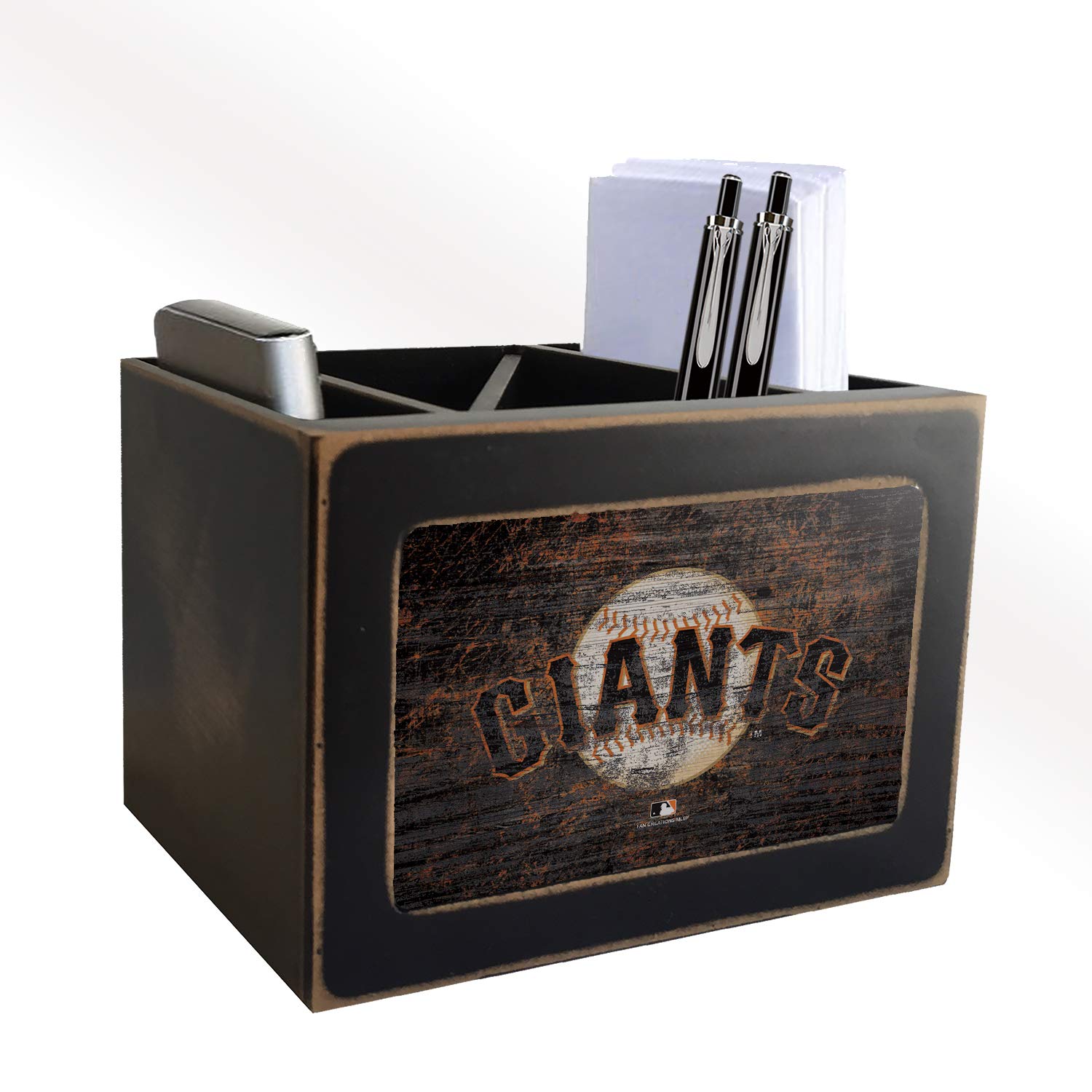 Fan Creations Giants Distressed Team Logo Desktop Organizer with Color