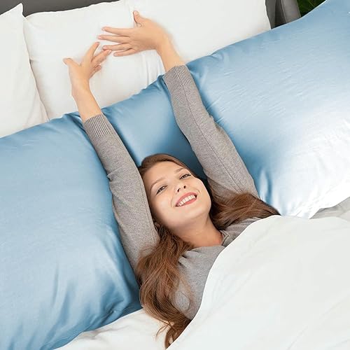 Miniatura 6 de Fundas de almohada corporal azul claro 20x54