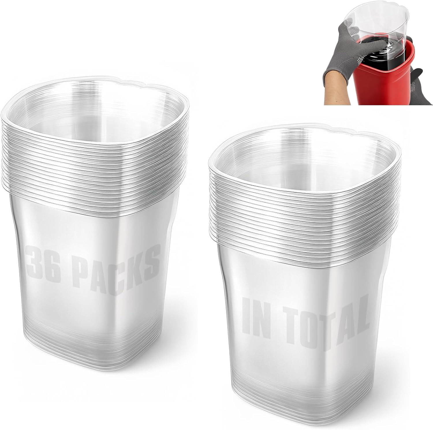 36 Pcs Paint Pail Liners, Paint Bucket Liners for Paint Cups, Holds Up to a Quart of Paint or Stain, Use Solo or with a Bucket (Compatible with Model 2500-CT Style Paint Pails)