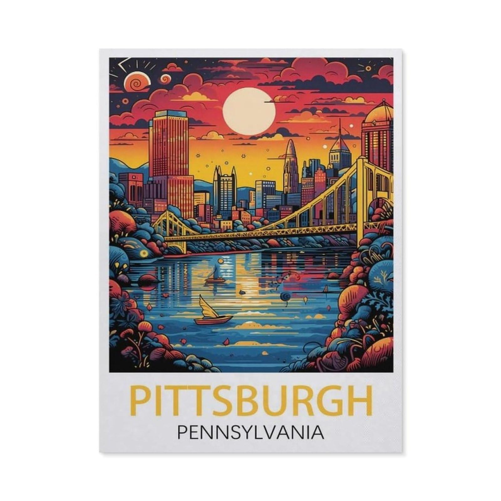 Metal Signs，Pittsburgh Pennsylvania(15x30cm）