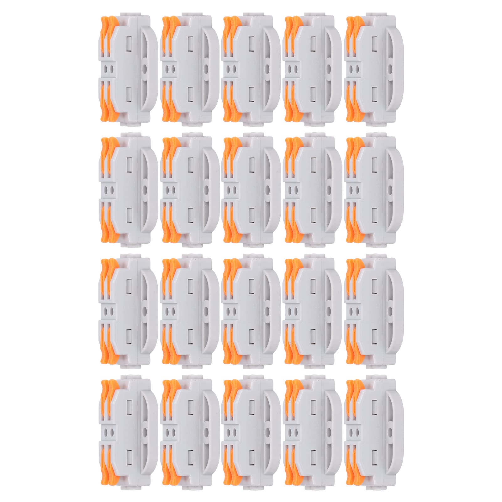 20Pcs Lever Nut Wire Connectors Quick Cable Connectors Push in Terminal Block Compact Wire Connectors for Wiring Connecting M3