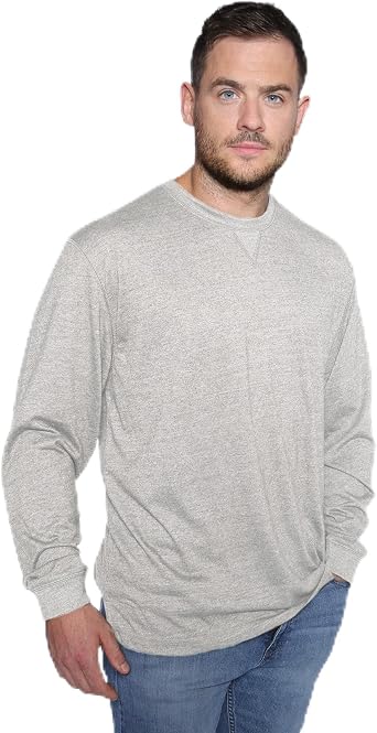 North Hudson Mens V Notched Crewneck Suded Jersey Knit Shirt