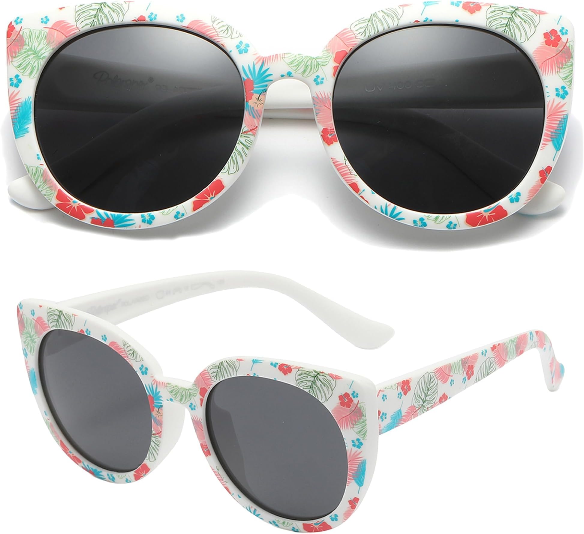 PolarSpex Toddler Sunglasses โ Polarized UV Protection Cat Eye Sunglasses with Unbreakable Frame for Girls Age 2-8