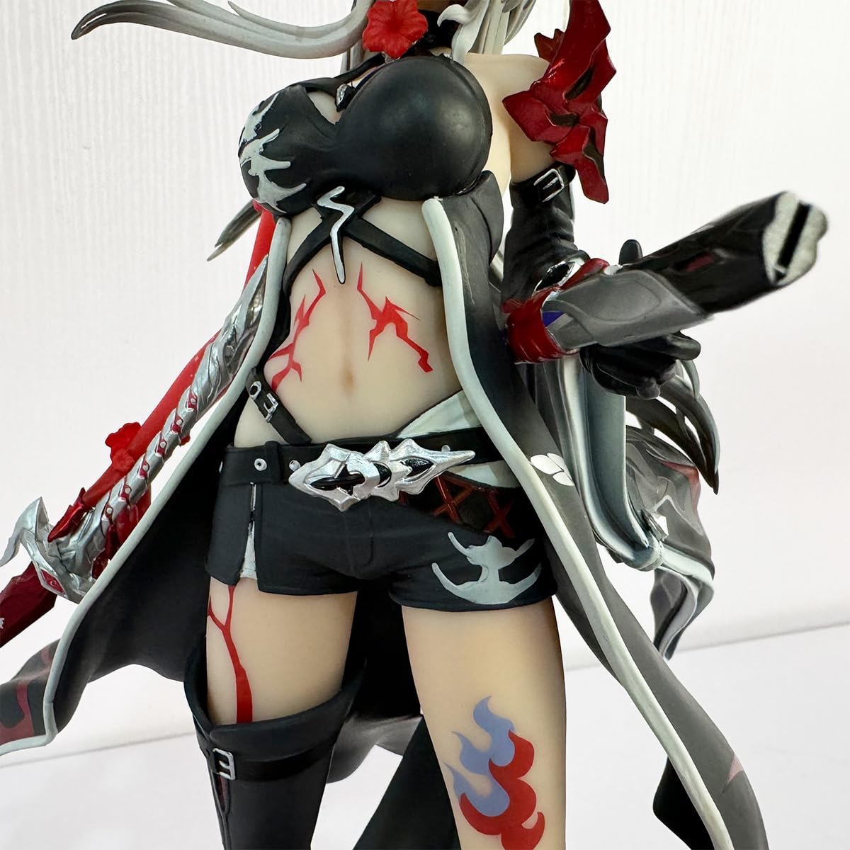 H-I Star Rail Acheron Figure Silver Hair Game Anime 1/6 PVC Figurines Action Play Model 11.8IN Slashed Dream Cries in Red
