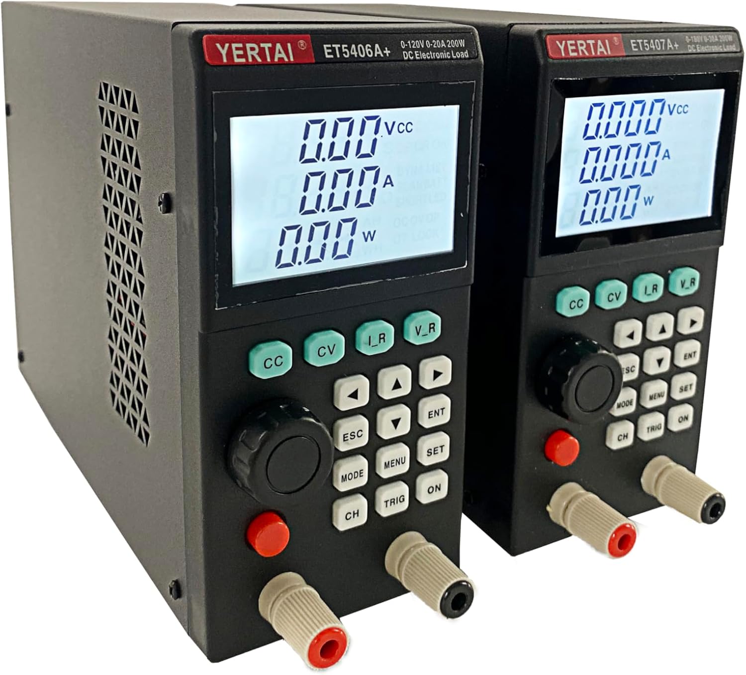 YERTAI 200W Signal Channel Electronic Load Tester 200W,0-120v 0-20A Battery Tester.Switching Power Supply,Linear Power Supply USB Communication,Black Color,ET5406A+