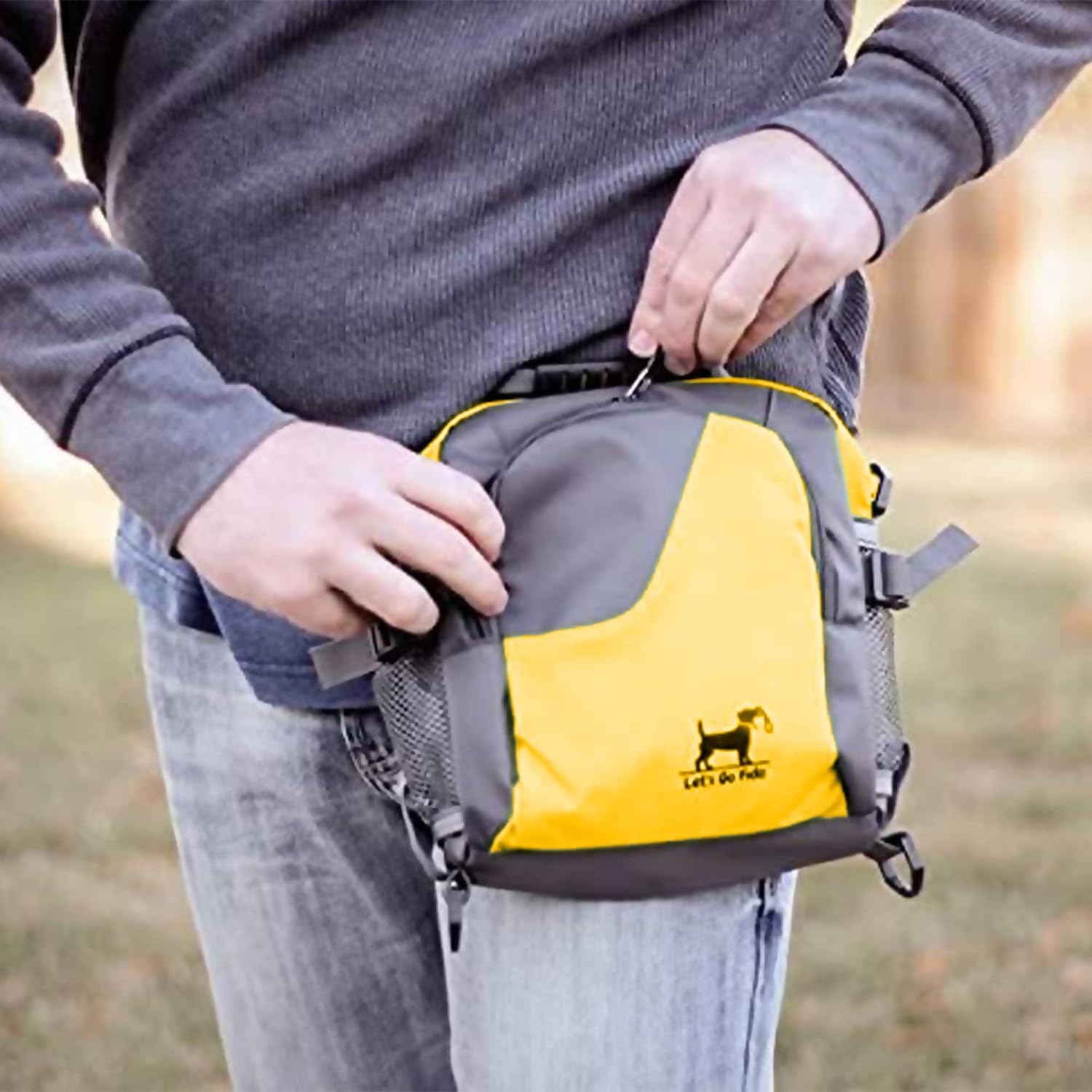 Dog Walking Cross Body Bag with Portable Bowl Adjustable Belt