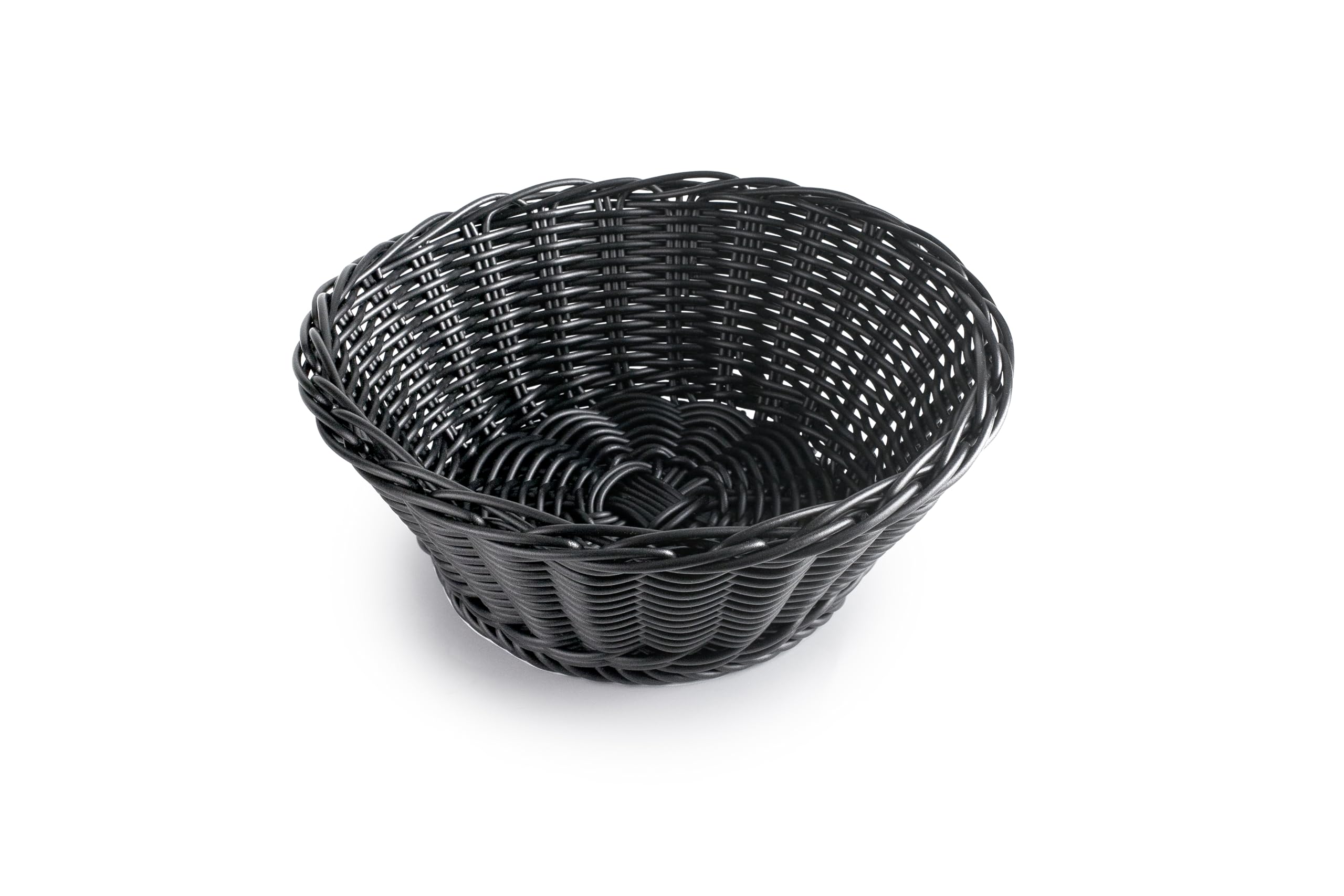 IBILI - Polyratan Bread Bin Black Spigot Round.18X6 cm