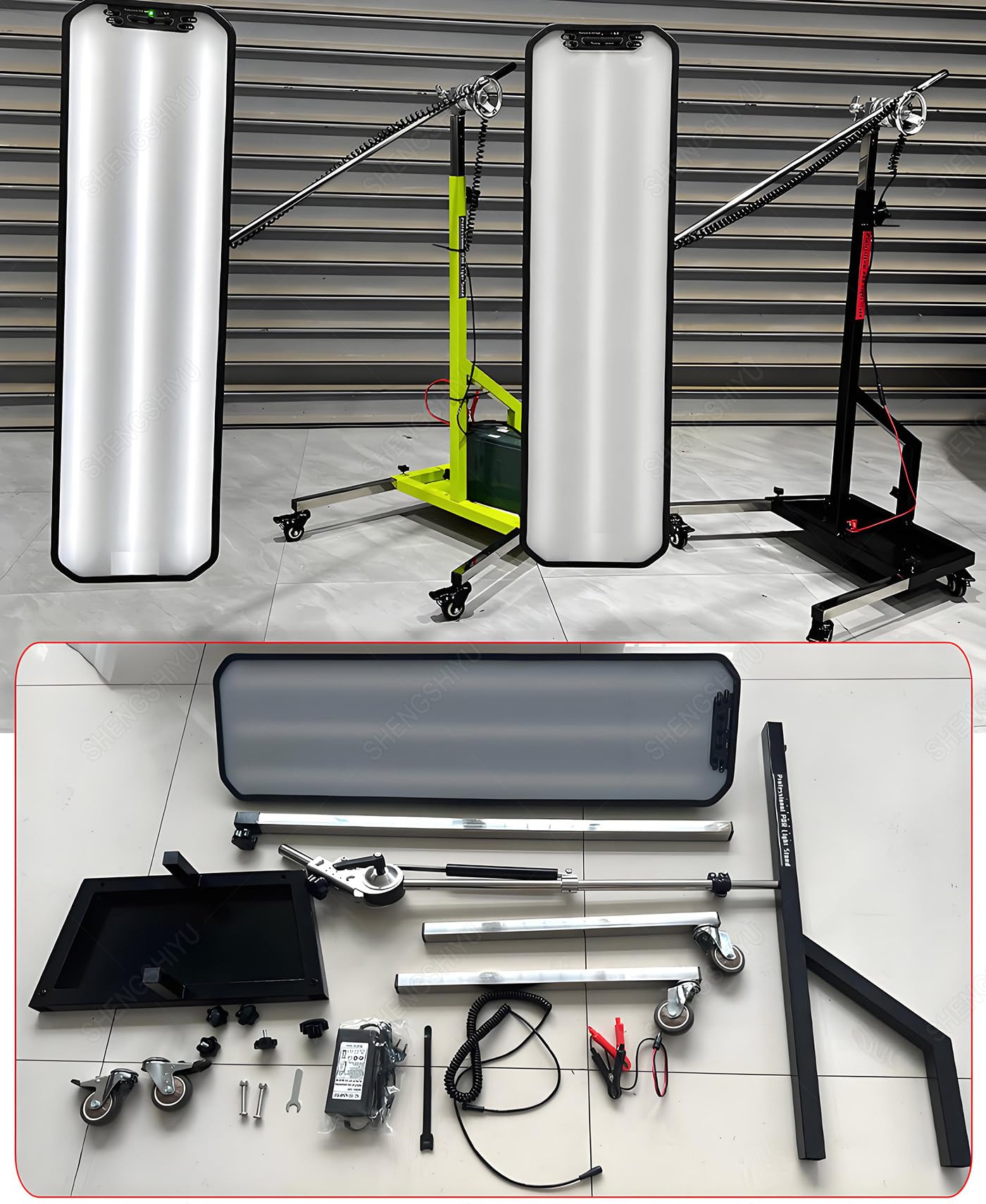 lampa PDR do usuwania wgnieceń samochodowych,6 trybów regulacji oświetlenia,narzędzie do usuwania wgnieceń samochodowych z regulowanym uchwytem,do mechaników i napraw mobilnych Black