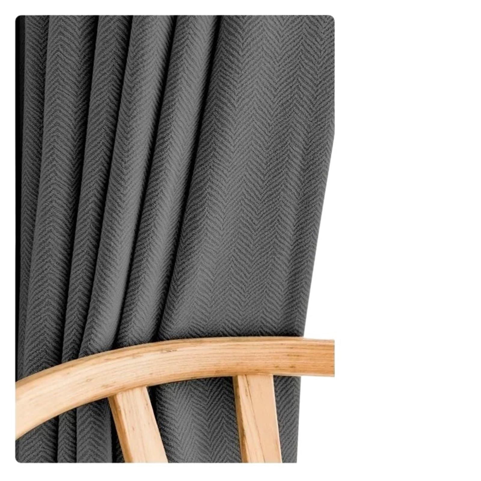 Rideaux chenille occultants et rideau lin pour fenêtre tendance de salon