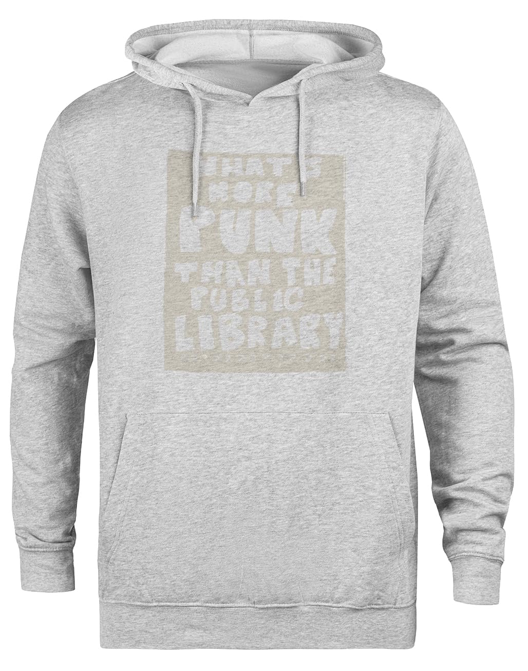 Whats More Punk Than A Public Felpa con Cappuccio Grigia Unisex Giacca con Cappuccio Ecologica