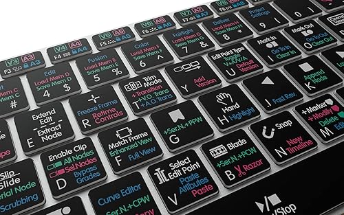 Miniatura 6 de KB Covers Davinci Resolve Teclado retroiluminado de aluminio profesional - macOS - EE. UU. - Atajos codificados por colores, marco de aluminio