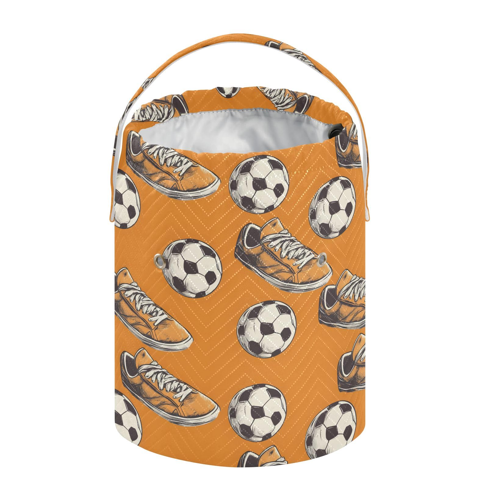 Yarn Storage Bag Small Crochet Bag Knitting Bag Organizer Orange Shoes Football Yarn Bags for Crocheting Basket