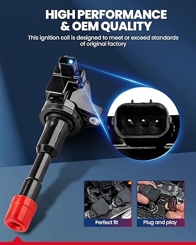 Vista 143 de KAX 4 paquetes de bobinas de encendido UF652 para Hyundai Accent 2012-2021, Kia Soul 1.6L, 2012-2019 Rio, 2012-2017 Veloster repuesto para UF652