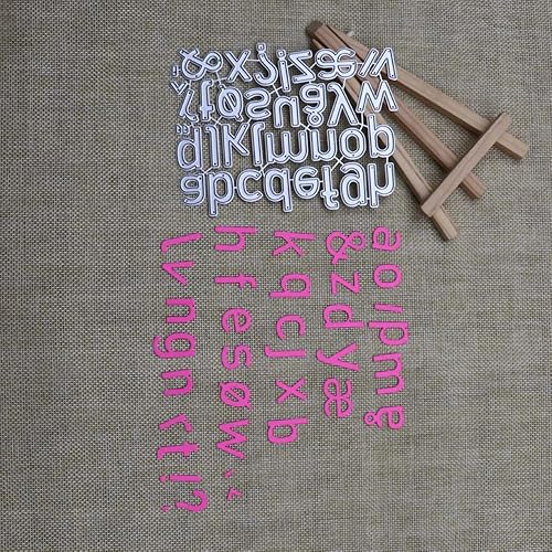 Miniatura 6 de Troqueles del alfabeto para hacer tarjetas, troqueles de corte de metal, troqueles del alfabeto para álbumes de recortes, aniversario, cumpleaños,