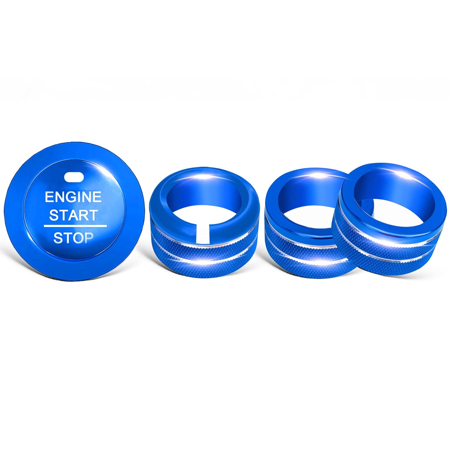 for Subaru Crosstrek/Impreza Accessories 2024 2025 2026 Forester 2025 2026 Legacy/Outback 2020-2025 WRX 22-25 Ascent 23-25 Volume Knob Cover Start Stop Button Cover Rear Mirror Knob Ring, 5pcs (Red)