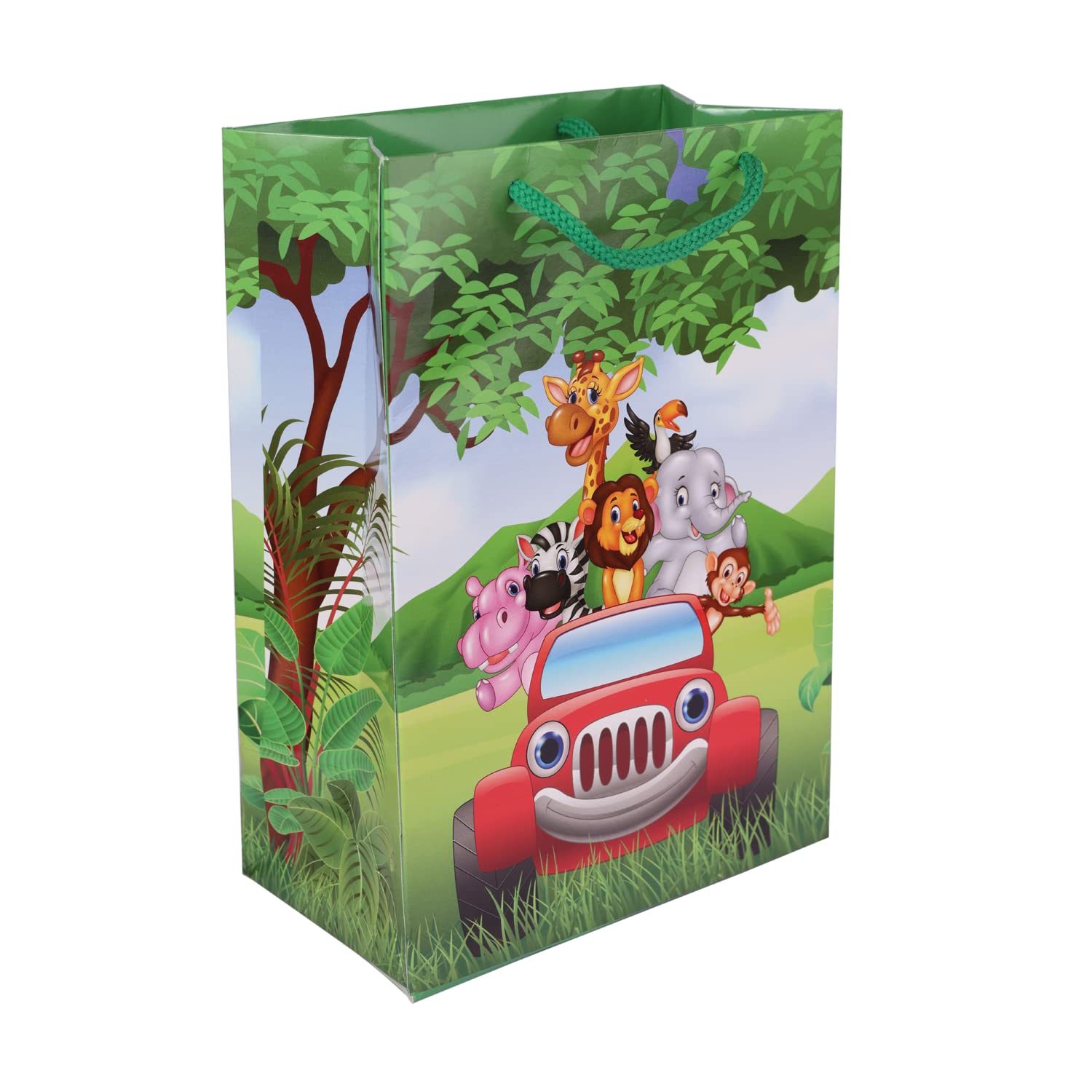 TASCHE Jungle Birthday Theme Bag Gift Bags For Gifting | Weddings | Birthday | Holiday Presents (Size 10 X 7 X 4 Inch | Pack Of 40) - Multicolor (B0B4G8ZHK1) Amazon Price History, Amazon Price Tracker