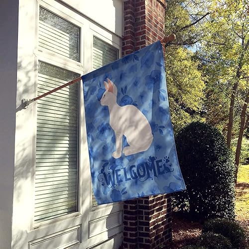 Miniatura 10 de Caroline's Treasures CK5024GF - Bandera persa de bienvenida de gato de pelo largo Chinchilla, tamaño del jardín, bandera de buzón o bandera